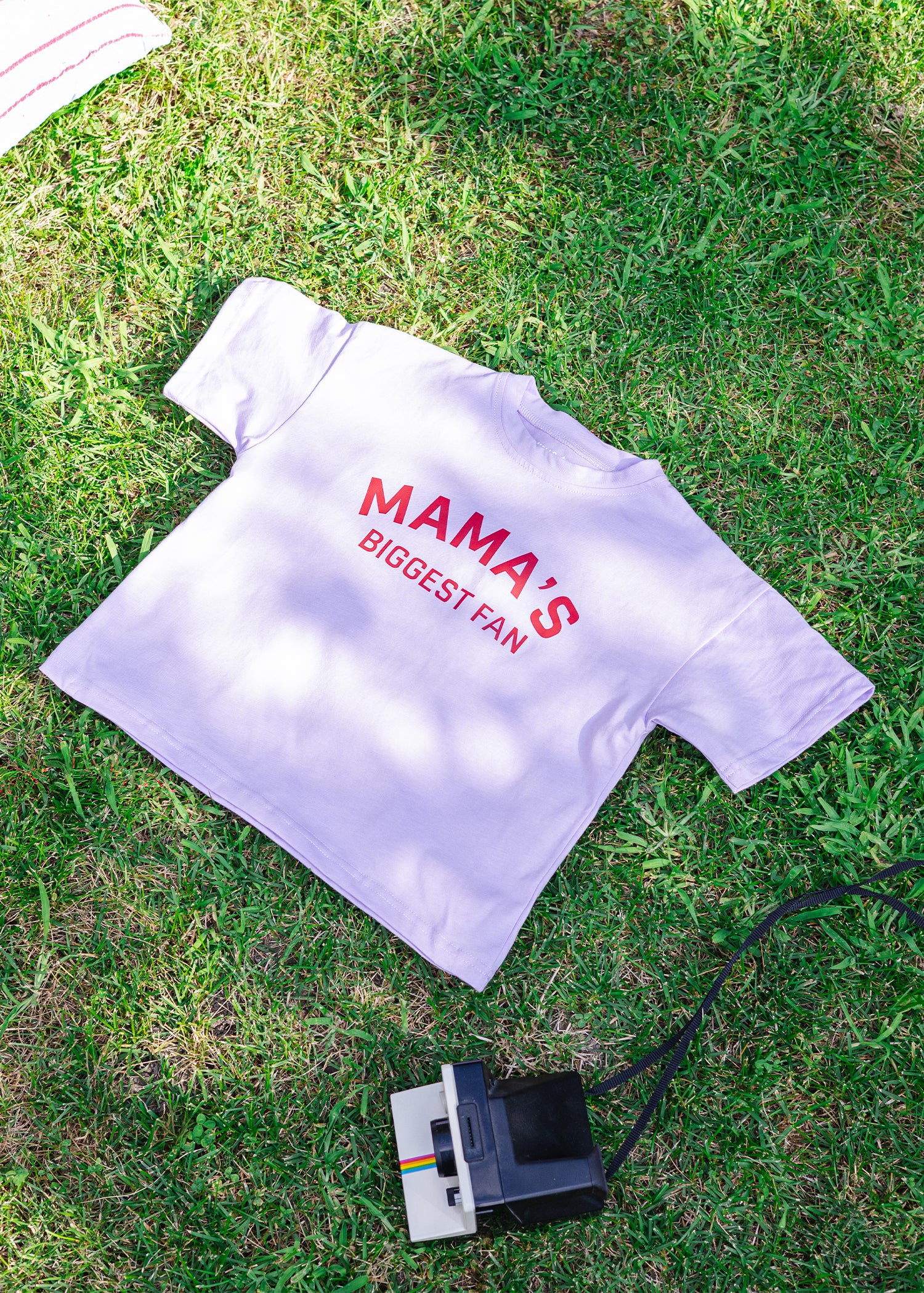 Mama's Biggest Fan Oversized Tee — Lilac