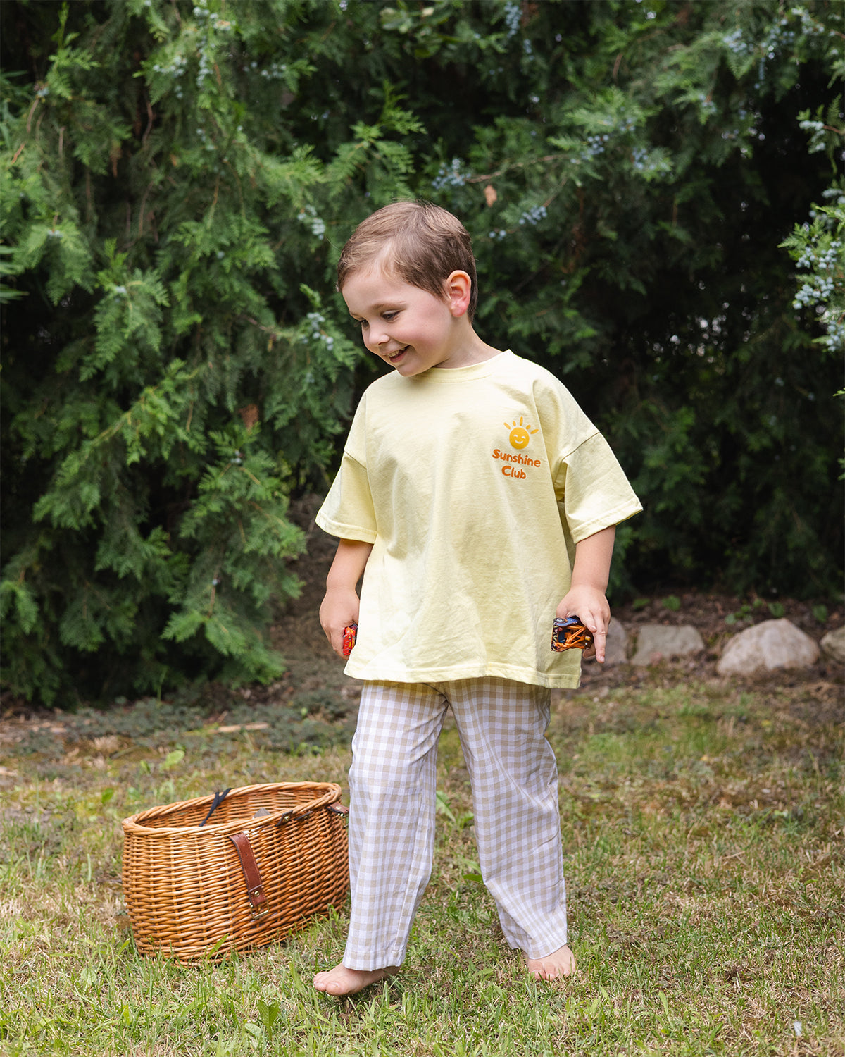Sunshine Club Oversized Tee — Lemon