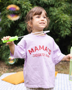 Mama's Biggest Fan Oversized Tee — Lilac