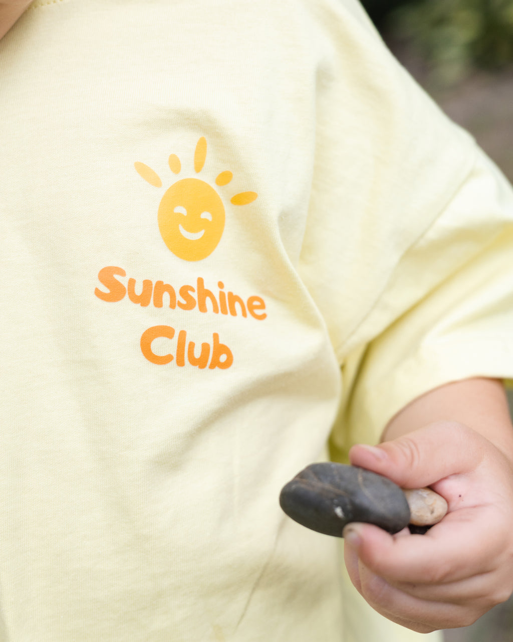 Sunshine Club Oversized Tee — Lemon