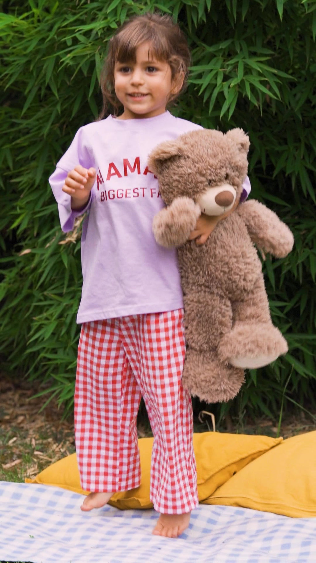 Picnic Gingham Pants — Cherry Red